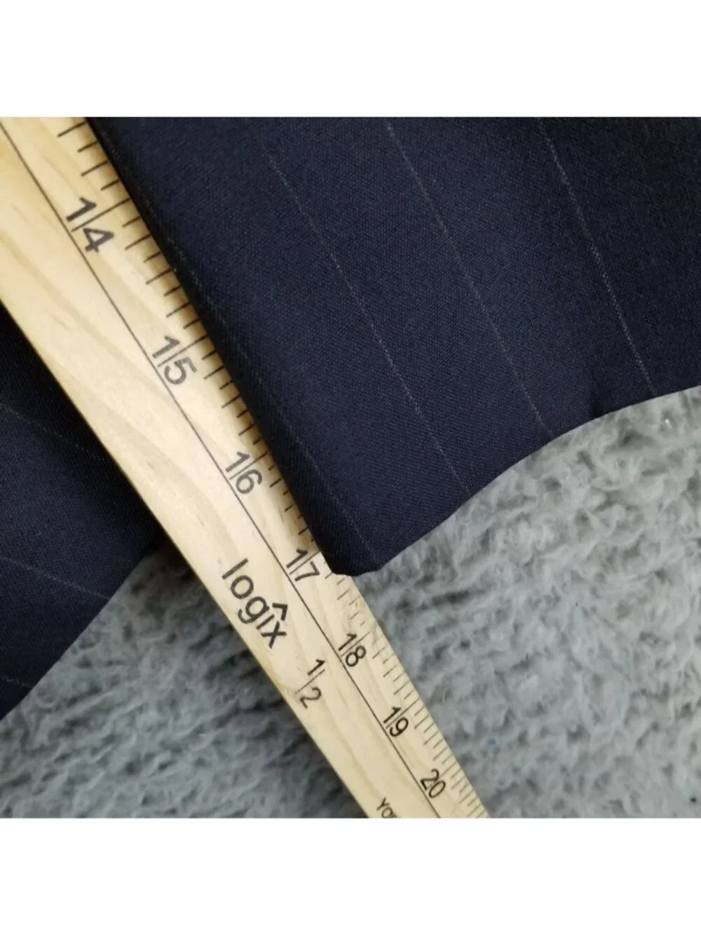 Christian Dior Jacket Mens 42L Blue Stripe 100% Wool Long Sleeve 2 Button *Read*